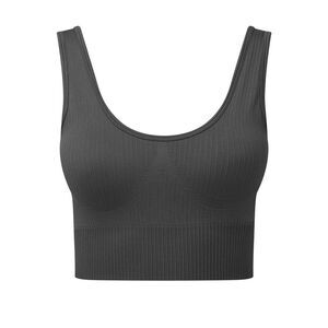 TriDri Womens/Ladies Multisport Ribbed Seamless 3D Bra / Charcoal
